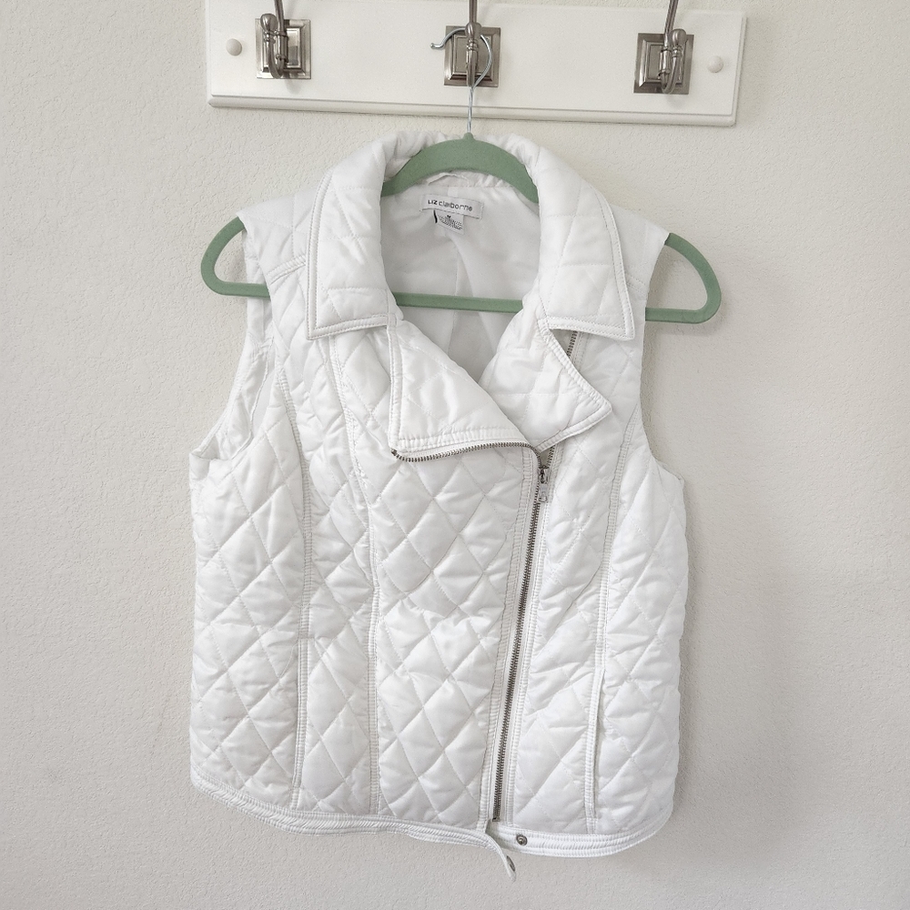 Liz Claiborne White Vest, M